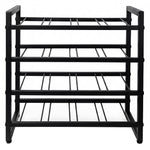 16 Bottle 4-Tier Metal Wine Rack Black | HomeAndLiving