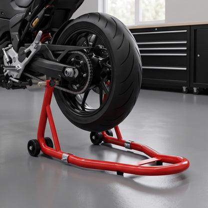 Motorcycle Stand Heavy Duty Red 81x51x37cm