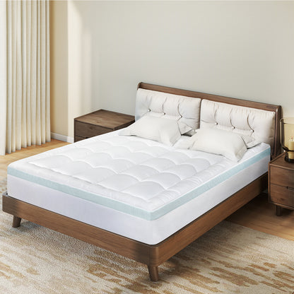 Gel Memory Foam Mattress Topper Double Size 137x190x8cm