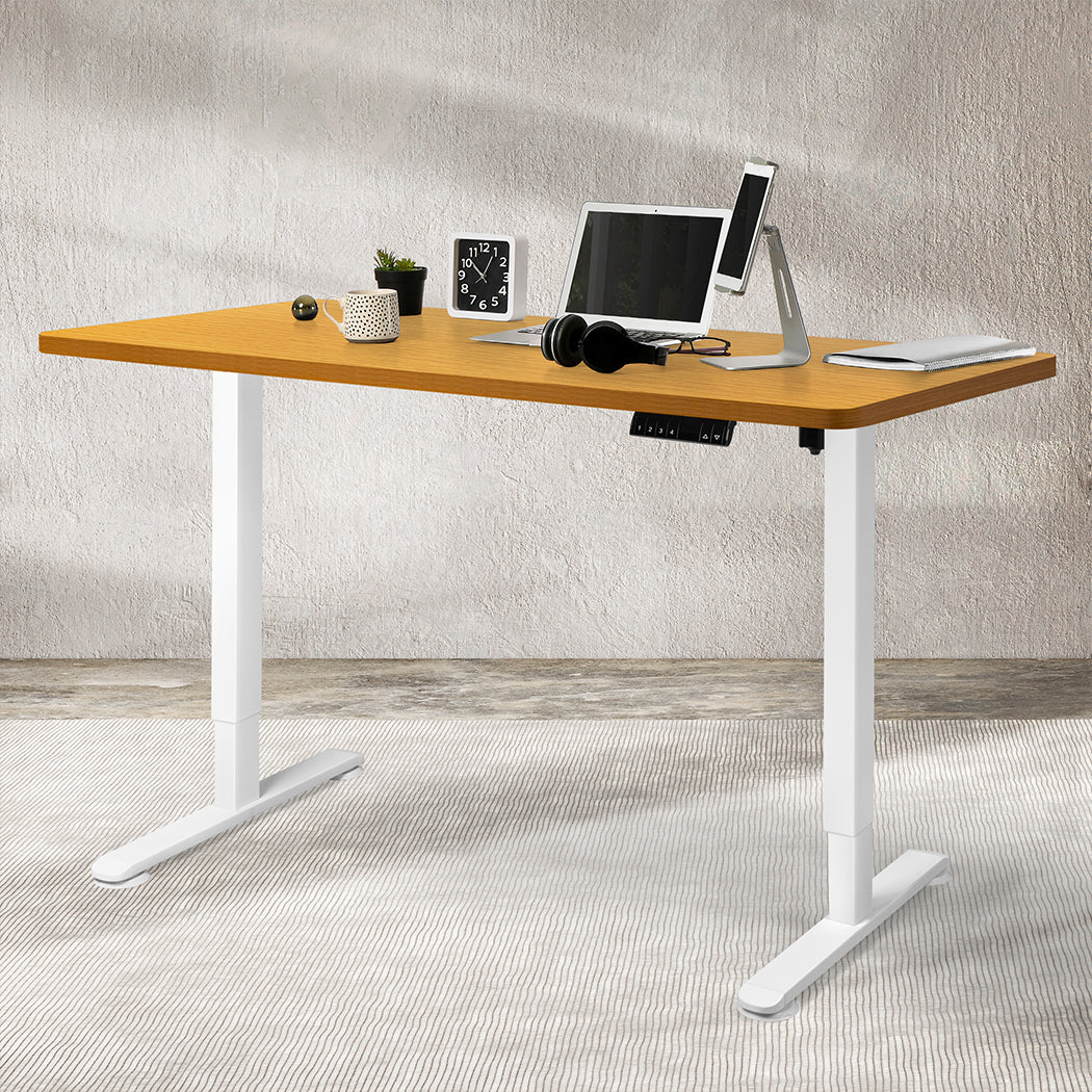 Functional Motorised Standing Desk Adjustable 140cm Natural 1000x 1MM