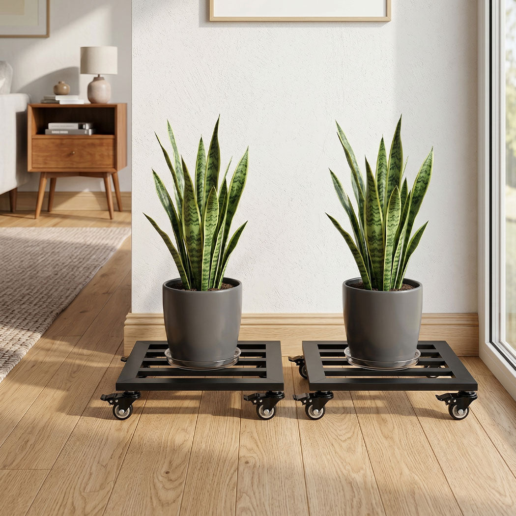 Plant Pot Trolley Caddy 172kg 2 Pack | HomeAndLiving - 8