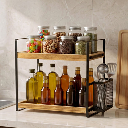 Levede 2 Tier Countertop Organiser Classic Storage Rack Shelf Bathroom Kitchen