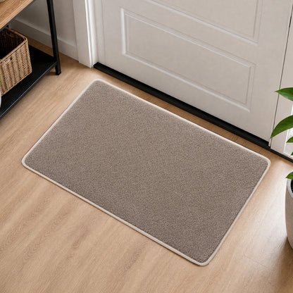 Non Slip Door Mat Beige 80x50x1cm