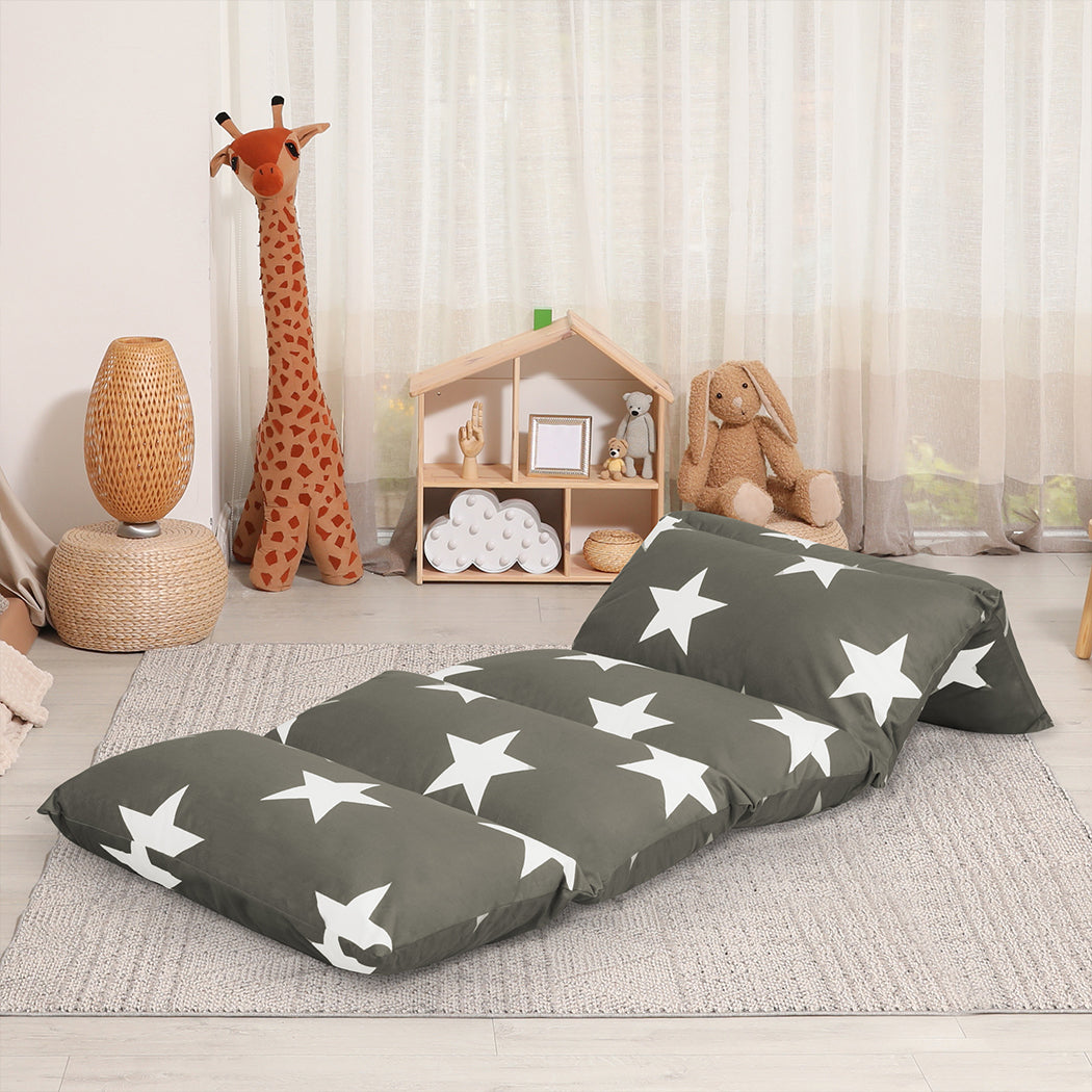 Minimalist Foldable Mattress Kids Pillow Dark Grey Medium  Premium