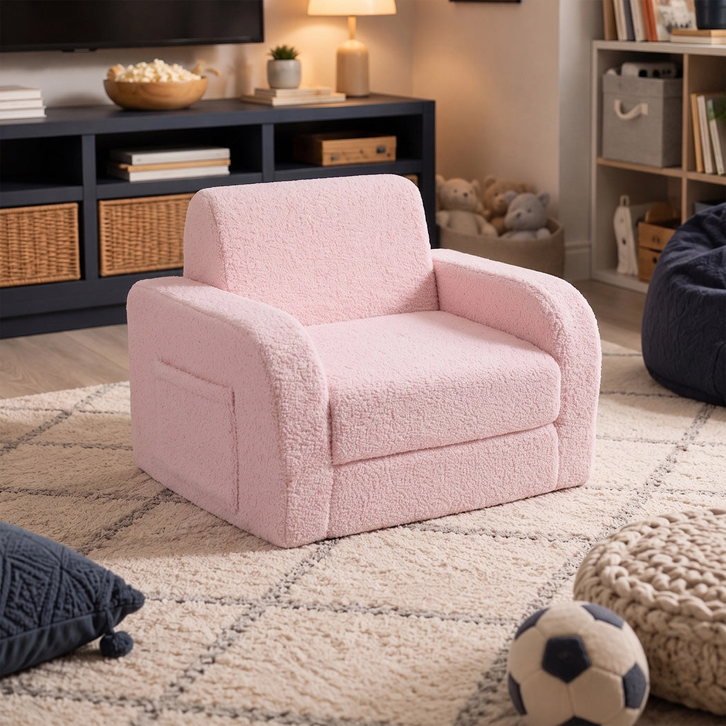 Kids Sofa 3 In 1 Convertible Chair 91x52x25cm