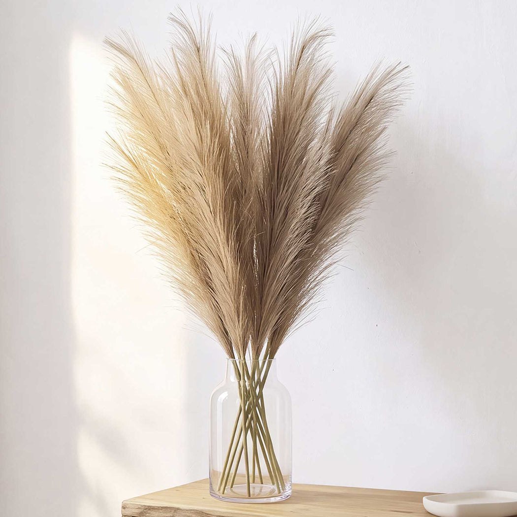 Artificial Pampas Grass Brown Fluffy