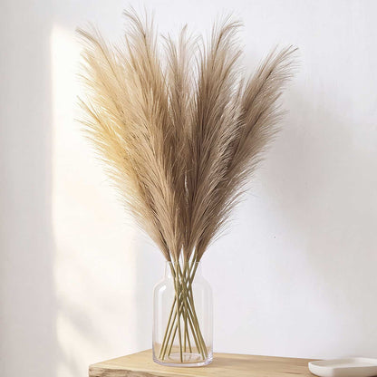 Artificial Pampas Grass Brown Fluffy