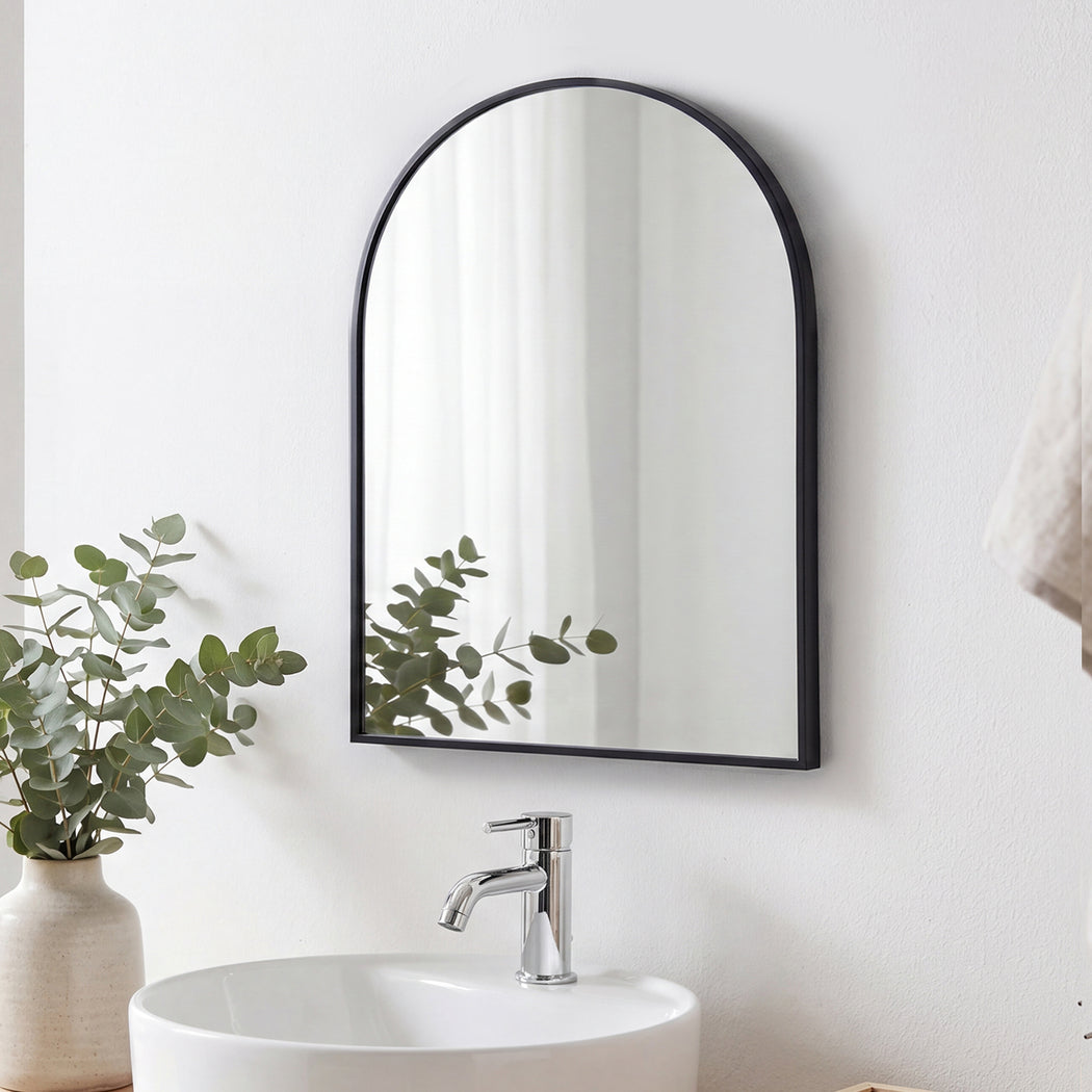 Yezi Wall Mirror Vanity Mounted Tempered Glass Aluminium Frame Bathroom Bedroom