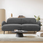 Modern Cloud Sofa 3 Seater Sherpa Fleece Beige Space-Saving Design