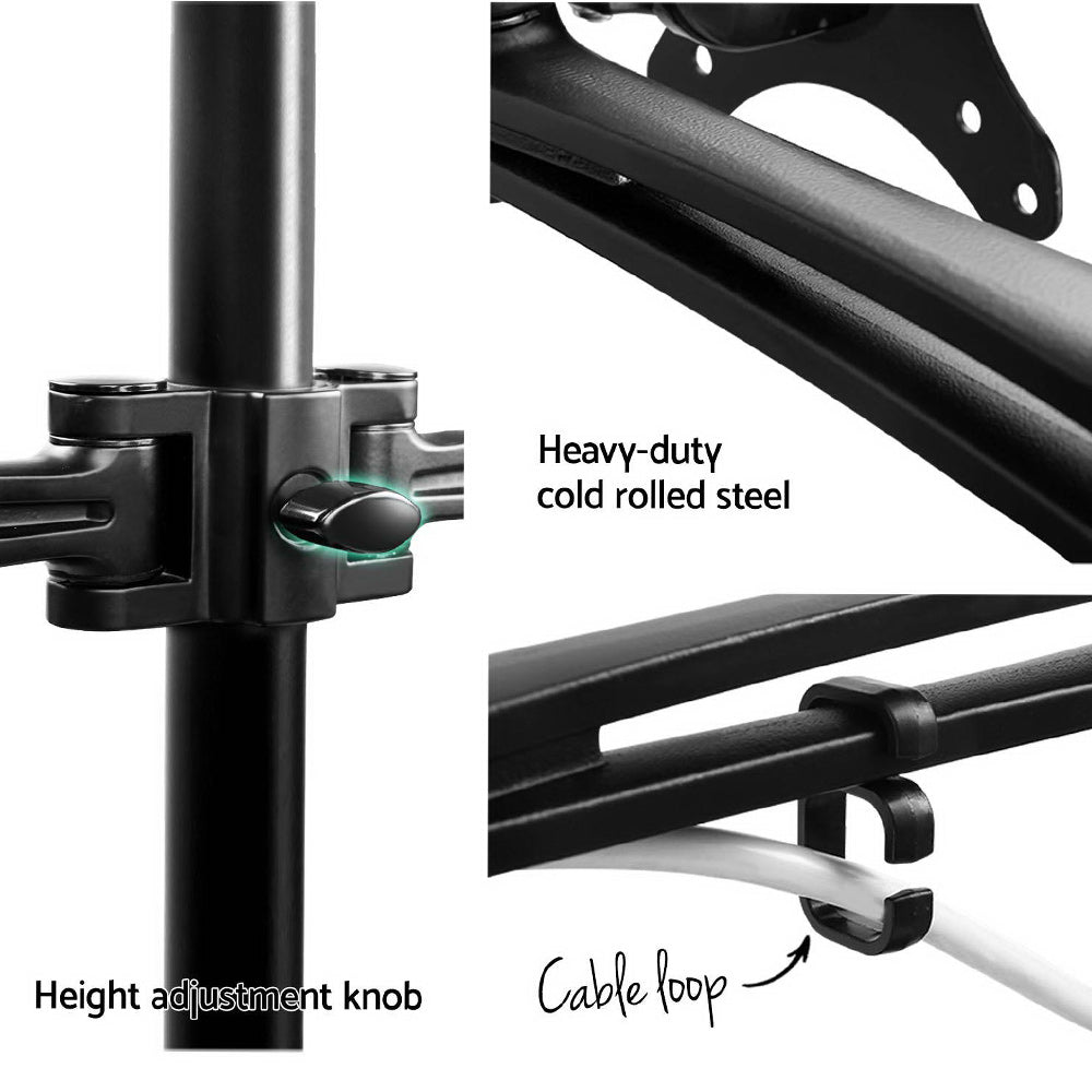 Monitor Arm Dual Desk Mount Screen Holder Bracket