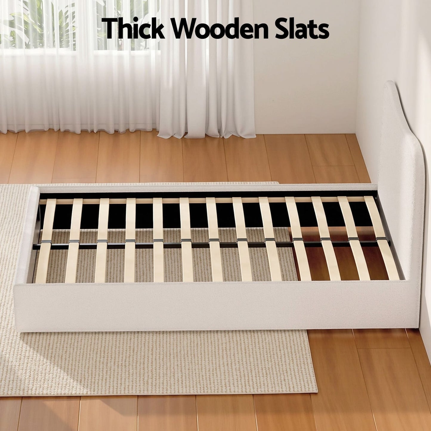 Double Bed Frame Mattress Set 190x137x21cm