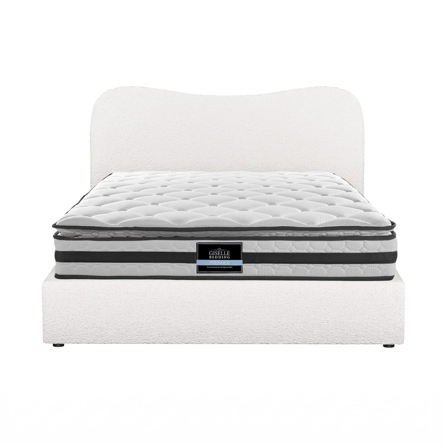 Double Bed Frame Mattress Set 190x137x21cm