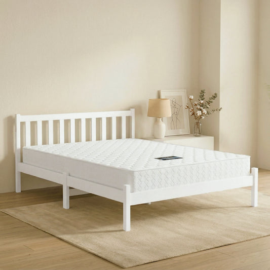Double Mattress Pine Bed Frame Bundle | HomeAndLiving