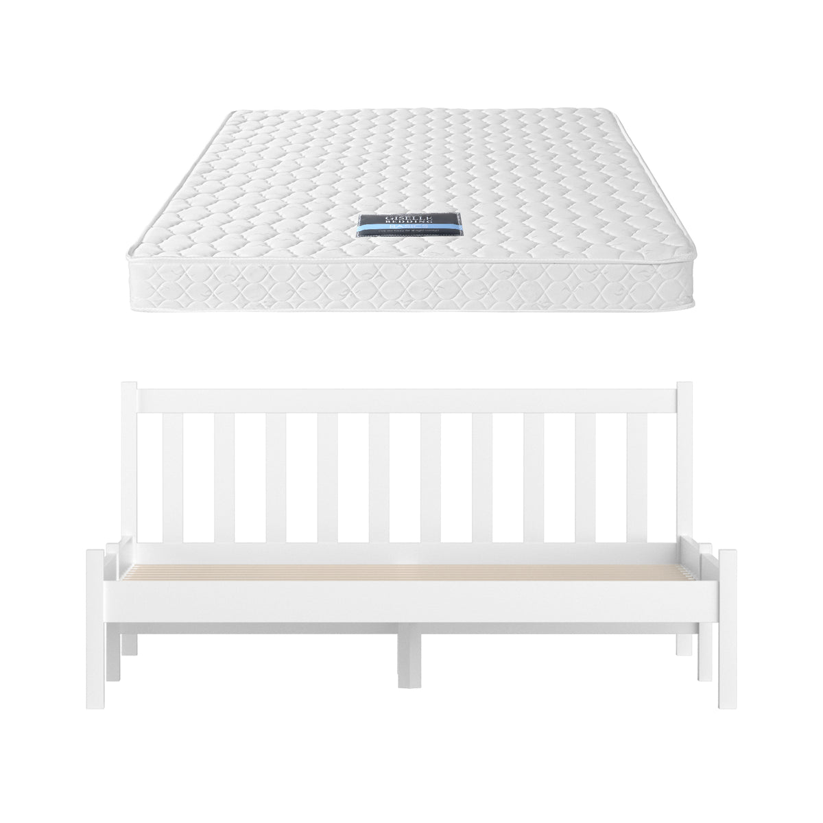 Double Mattress Pine Bed Frame Bundle | HomeAndLiving - 4