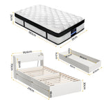 Single Mattress Storage Bed Frame Set Pocket Spring | HomeAndLiving
