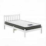 Single Bed Frame Mattress Set Pine White | HomeAndLiving