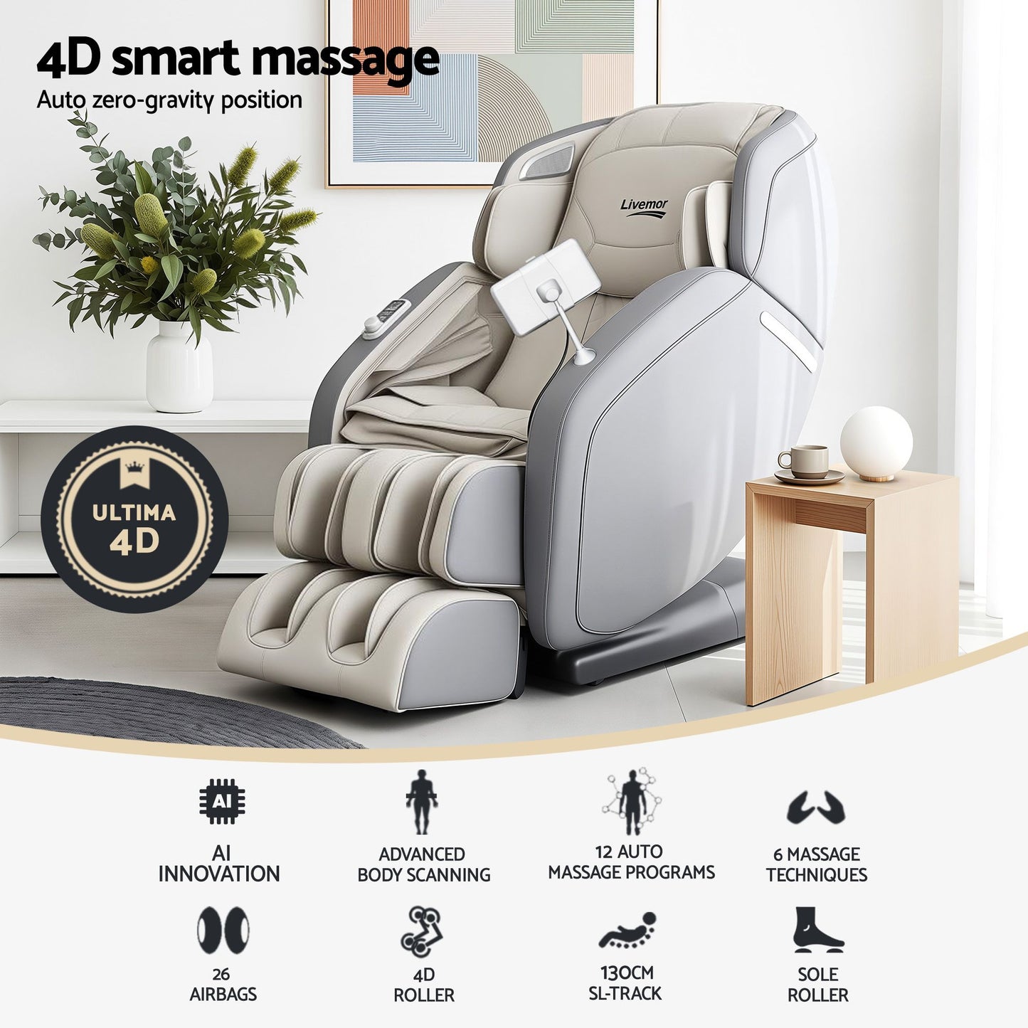 4D Massage Chair Electric Recliner Home Massager Gary
