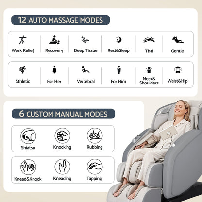 4D Massage Chair Electric Recliner Home Massager Gary