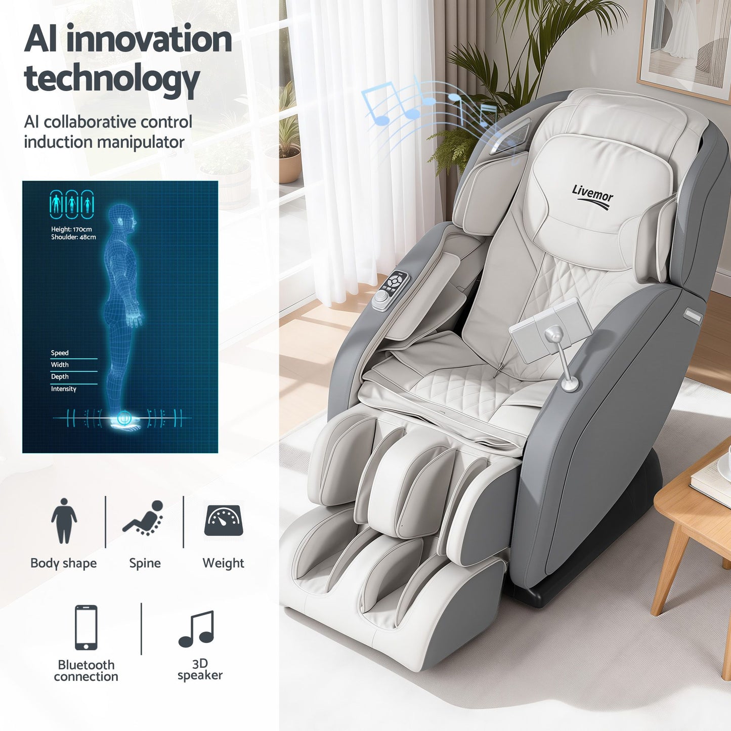 4D Massage Chair Electric Recliner Home Massager Gary