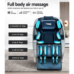 Massage Chair Zero Gravity Electric Massage Recliner Chairs Deluxe Blue