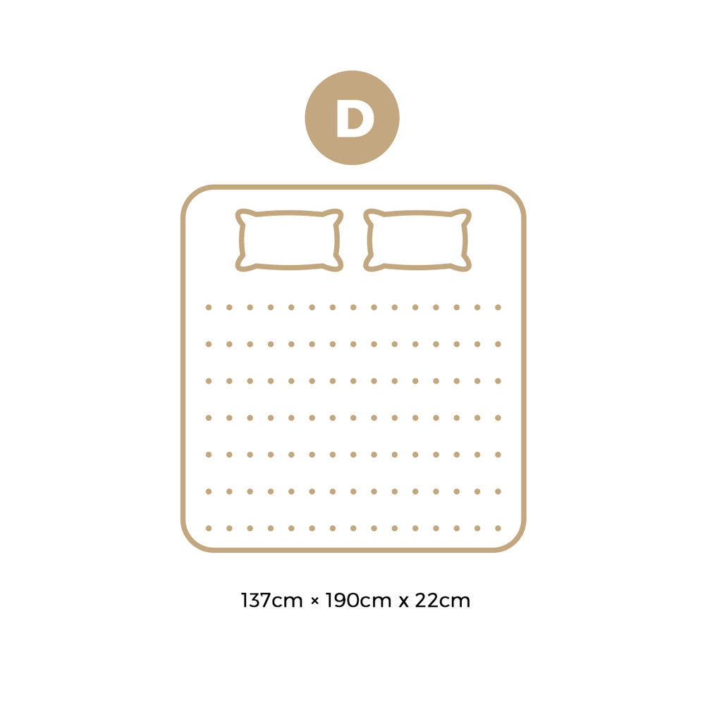 H&L Double Mattress 22cm 7 zone 3D Mesh Fabric Firm Foam