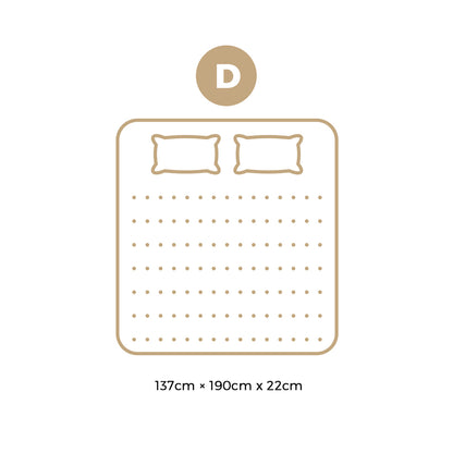 H&L Double Mattress 22cm 7 zone 3D Mesh Fabric Firm Foam