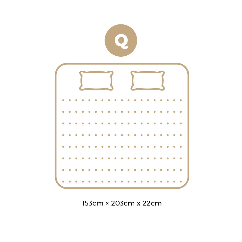 H&L 22cm 7 zone Queen Mattress Bed Mattress 3D Mesh Fabric Firm Foam