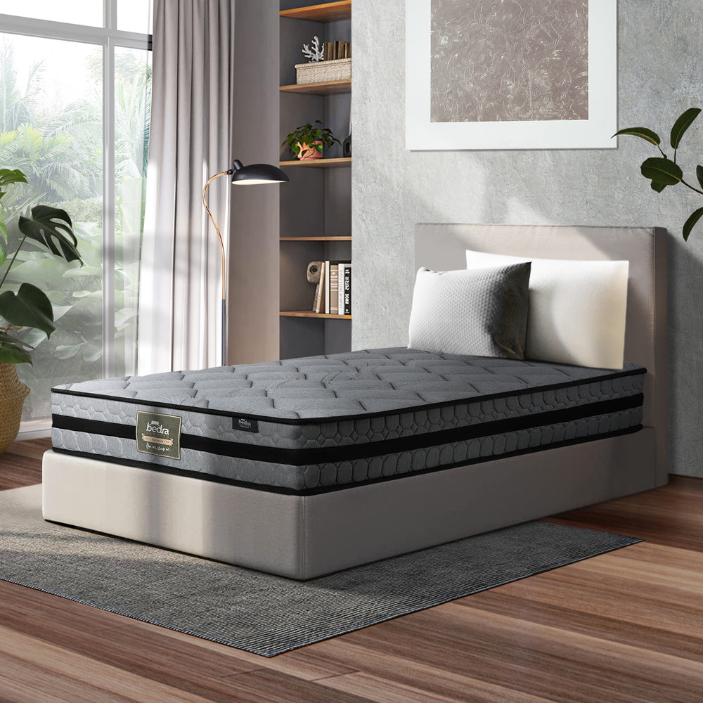 H&L 22cm 7-Zone Single Mattress Bed Mattress 3D Mesh Fabric Firm Foam