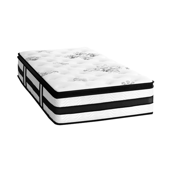  H&L King Single Mattress Cool Gel Bed Medium Firm Mattress with Pocket Spring 34cm Thickness