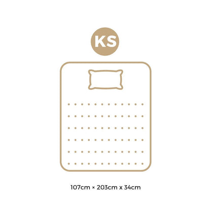 H&L King Single Mattress Cool Gel Bed Medium Firm Mattress with Pocket Spring 34cm Thickness
