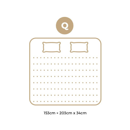 H&L Presents Mattress Cool Gel Bed Medium Firm Mattress Pocket Spring 34cm Thickness
