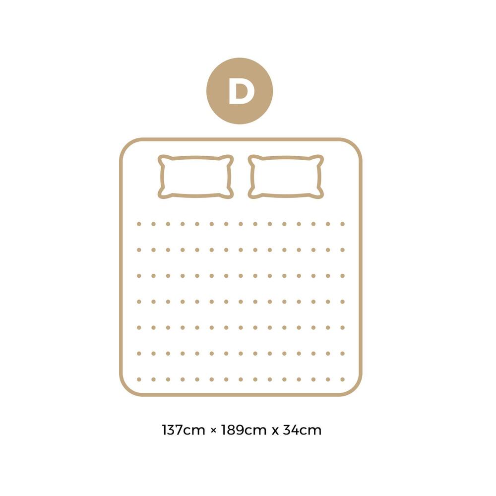 H&L Latex Foam Mattress Bed 9 Zone Pocket Spring 34cm Thickness