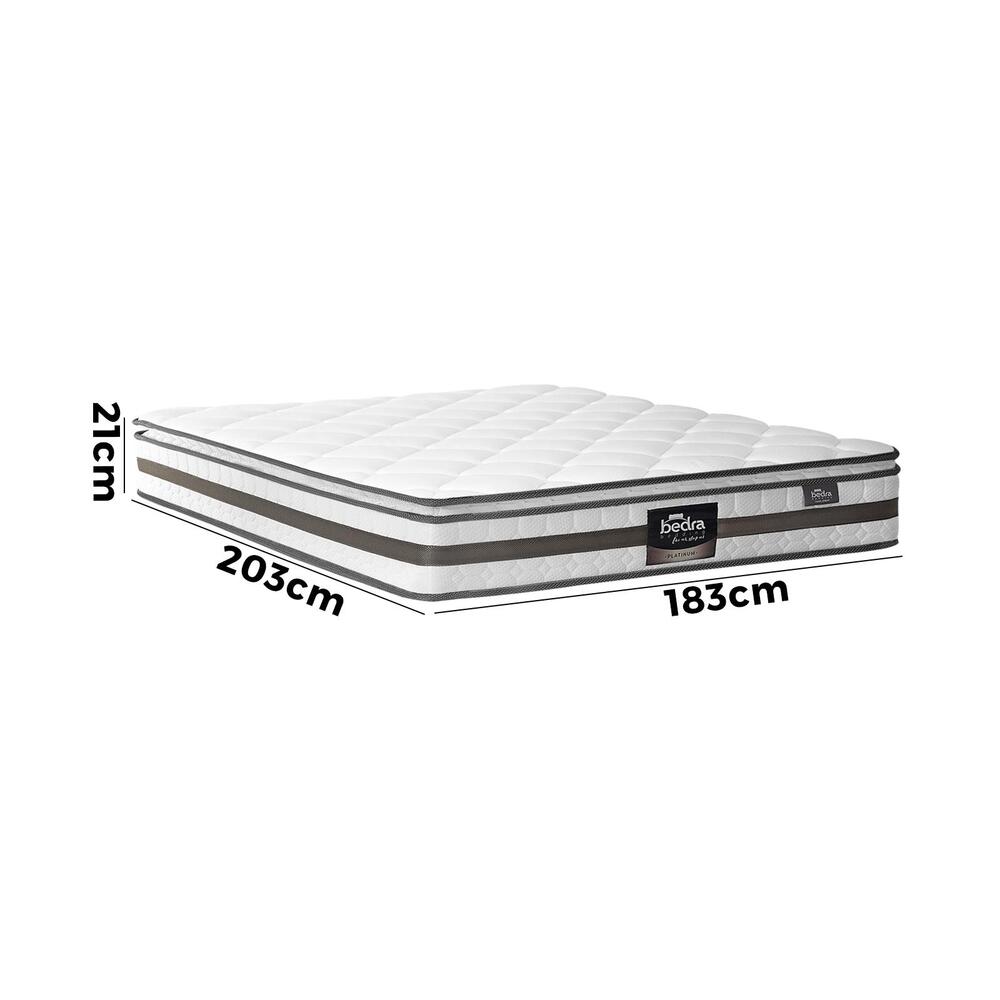 H&L Mattress Pillow Top Cool Gel Foam Bonnell Spring 21cm K/Q/D/S/KS