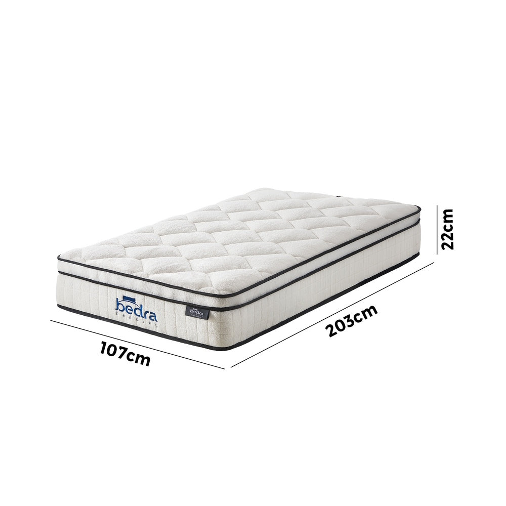 H&L Boucle Mattress Memory Foam Pocket Spring Euro Top