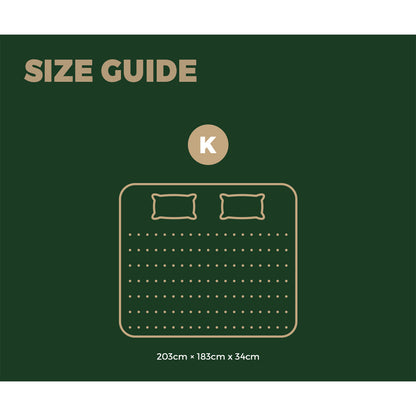 H&L 34cm 7 zone King Mattress Breathable Spring Mattress Euro Top Latex Foam