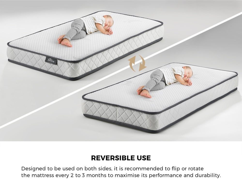 Baby Cot Mattress Reversible Bonnell Spring 13cm Comfort Support