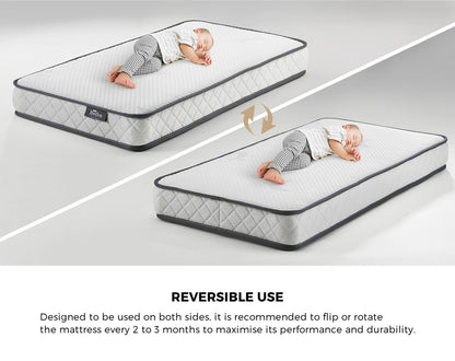 Baby Cot Mattress Reversible Bonnell Spring 13cm Comfort Support