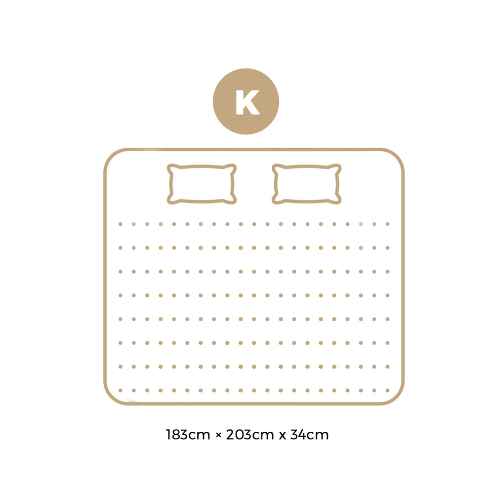 King Mattress Cool Gel Foam Pocket Spring 34CM with Pillows