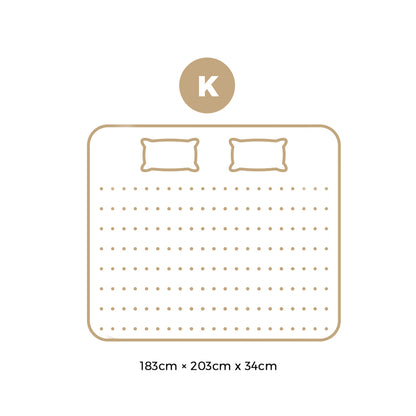 King Mattress Cool Gel Foam Pocket Spring 34CM with Pillows