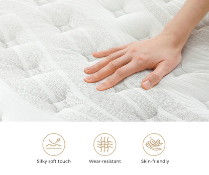 King Mattress Cool Gel Foam Pocket Spring 34CM with Pillows
