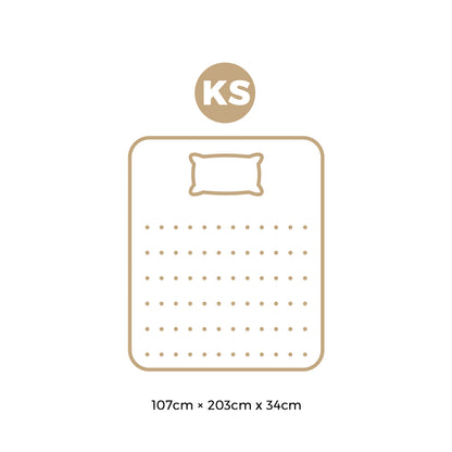 King Single Mattress Cool Gel Foam Pocket Spring 34CM with Pillow