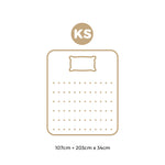 King Single Mattress Cool Gel Foam Pocket Spring 34CM with Pillow