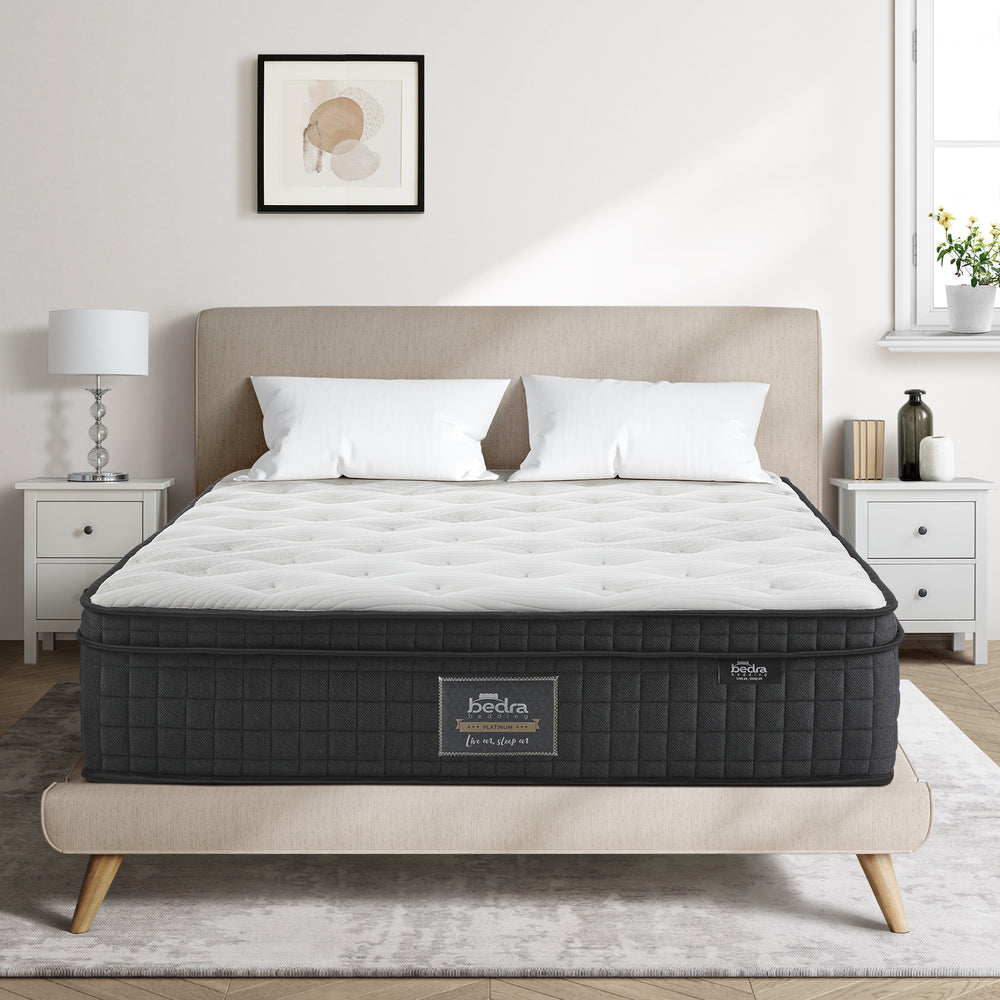 Queen Mattress Cool Gel Foam Pocket Spring 34CM with Pillows
