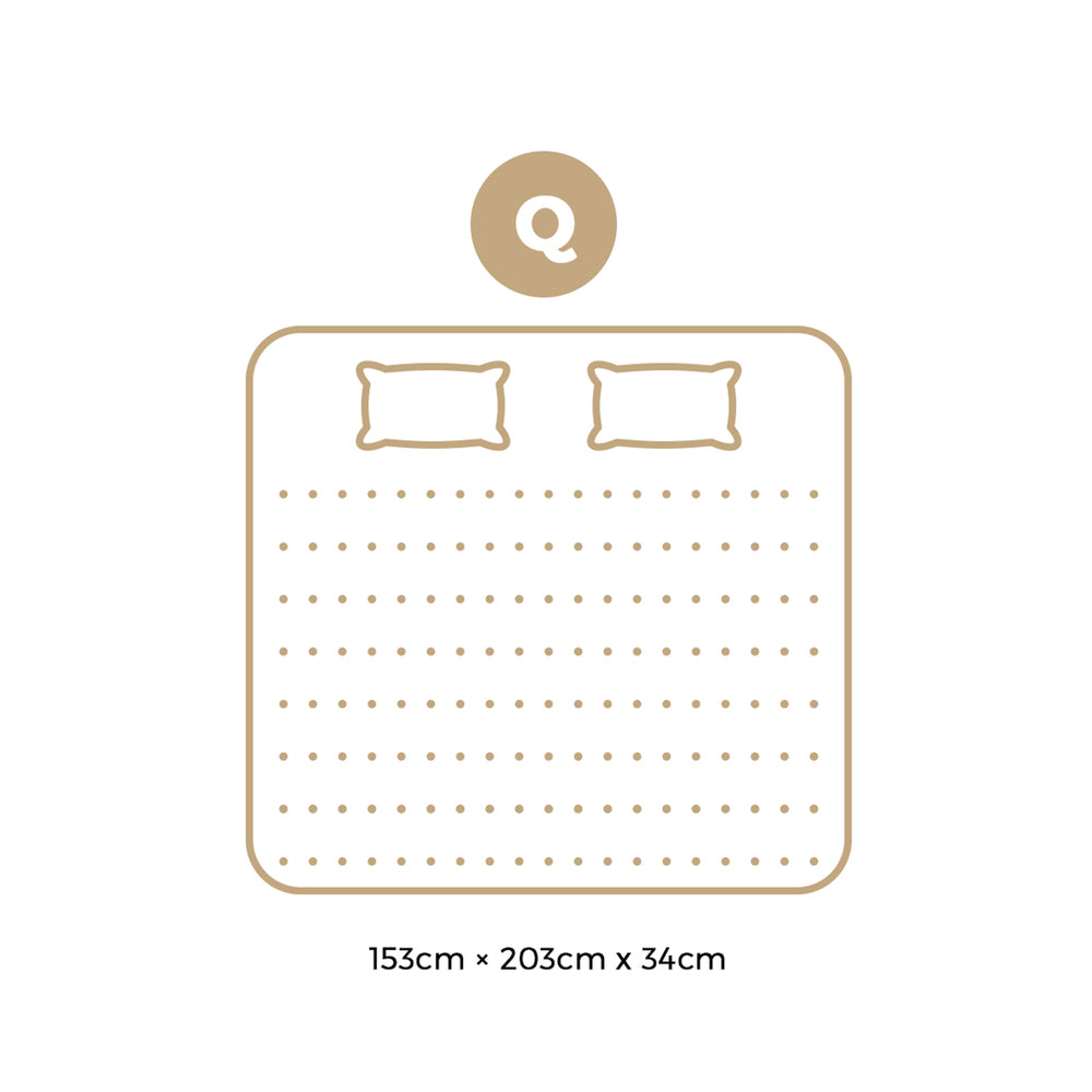 Queen Mattress Cool Gel Foam Pocket Spring 34CM with Pillows