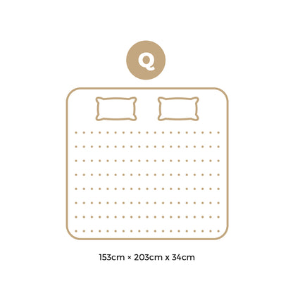 Queen Mattress Cool Gel Foam Pocket Spring 34CM with Pillows