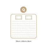 Queen Mattress Cool Gel Foam Pocket Spring 34CM with Pillows