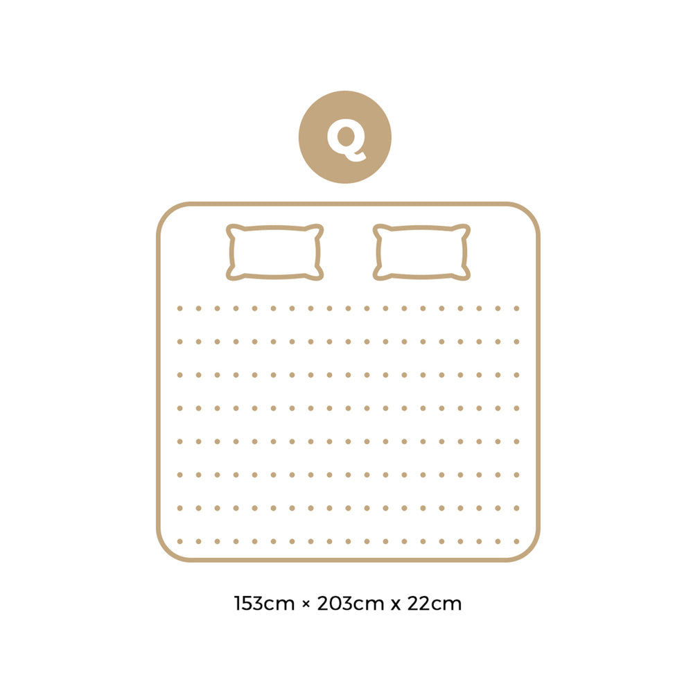 Queen Mattress 22CM Cool Gel Foam Bonnell Spring with Pillows