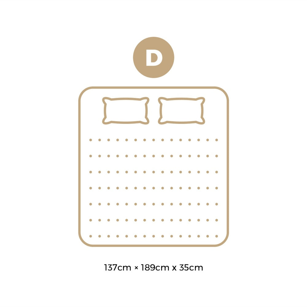 Double & Queen Mattress 9 Zone Pocket Spring Foam Bamboo Euro Top 35cm Medium