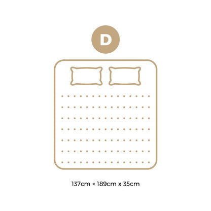 Double & Queen Mattress 9 Zone Pocket Spring Foam Bamboo Euro Top 35cm Medium