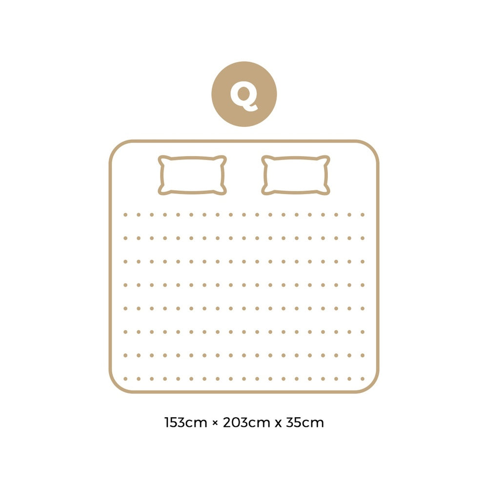 Double & Queen Mattress 9 Zone Pocket Spring Foam Bamboo Euro Top 35cm Medium